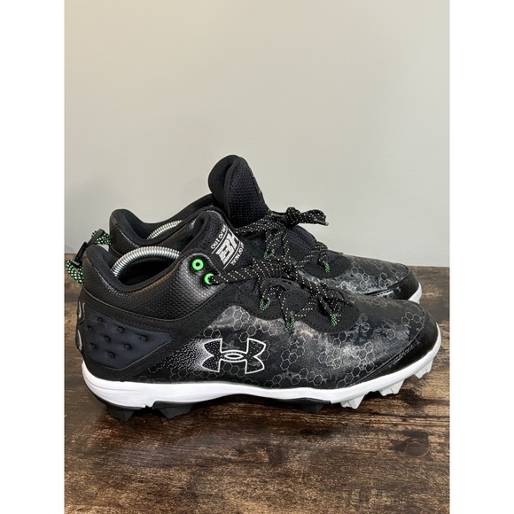 Under Armour Harper 8 Mid RM Mens Baseball Cleats Shoe Black NWOB Mens Size 12 - Picture 1 of 9